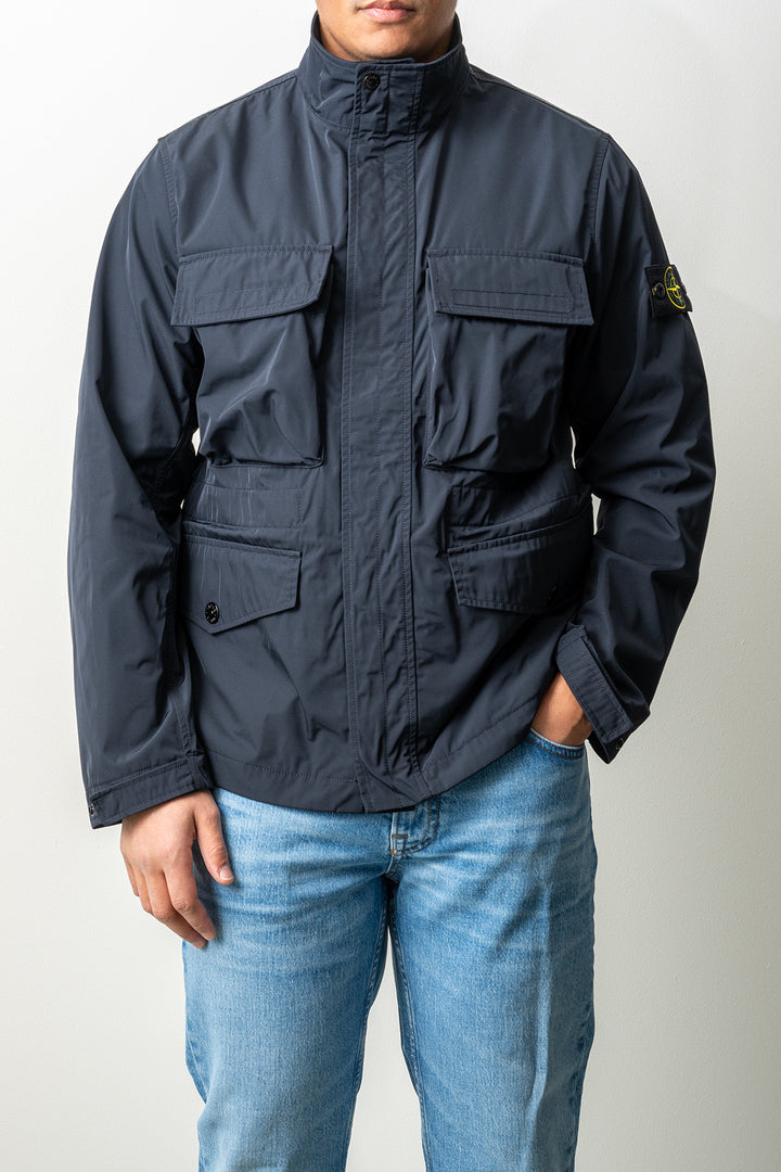 Micro Twill Field Jacket 4100034 Navy Blue