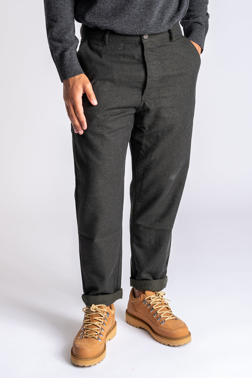 Military Wool Chinos Olive