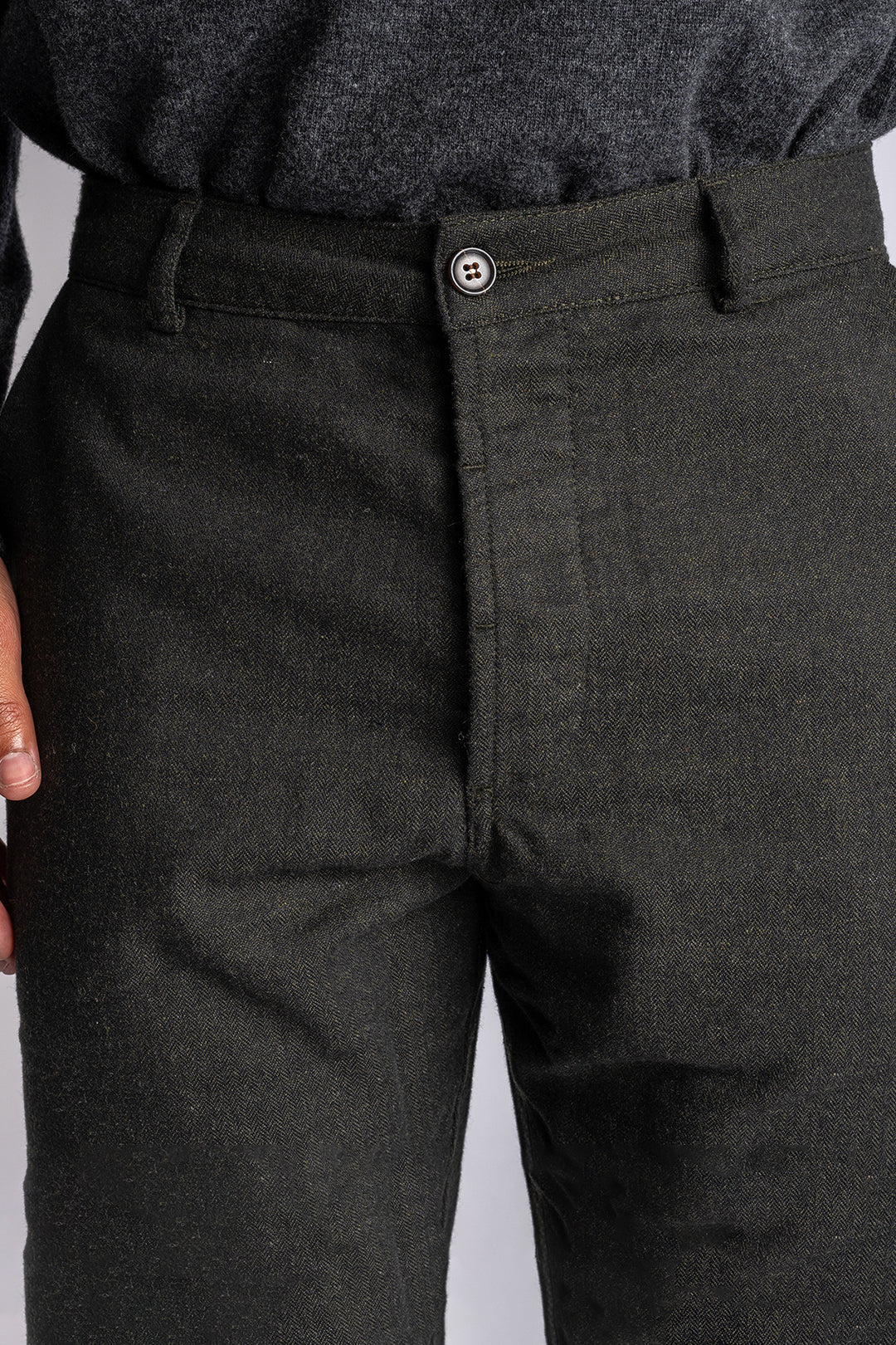 Military Wool Chinos Olive