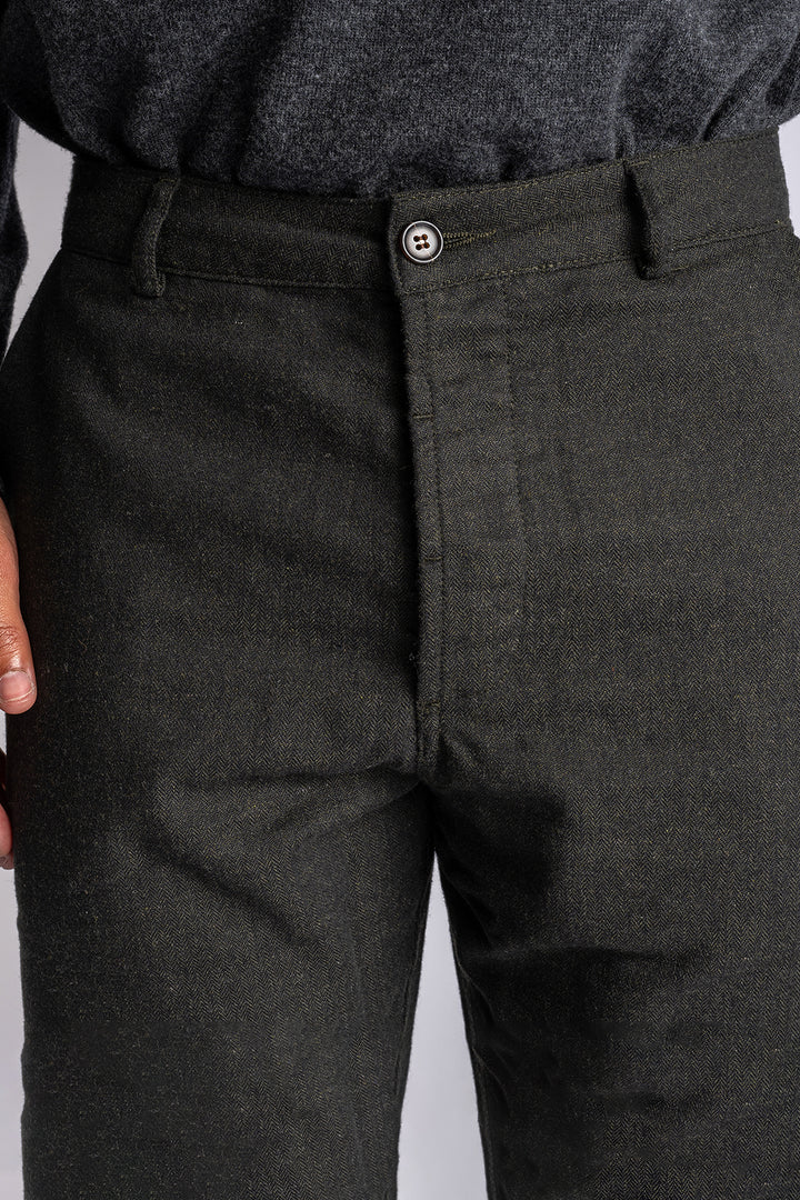 Military Wool Chinos Olive