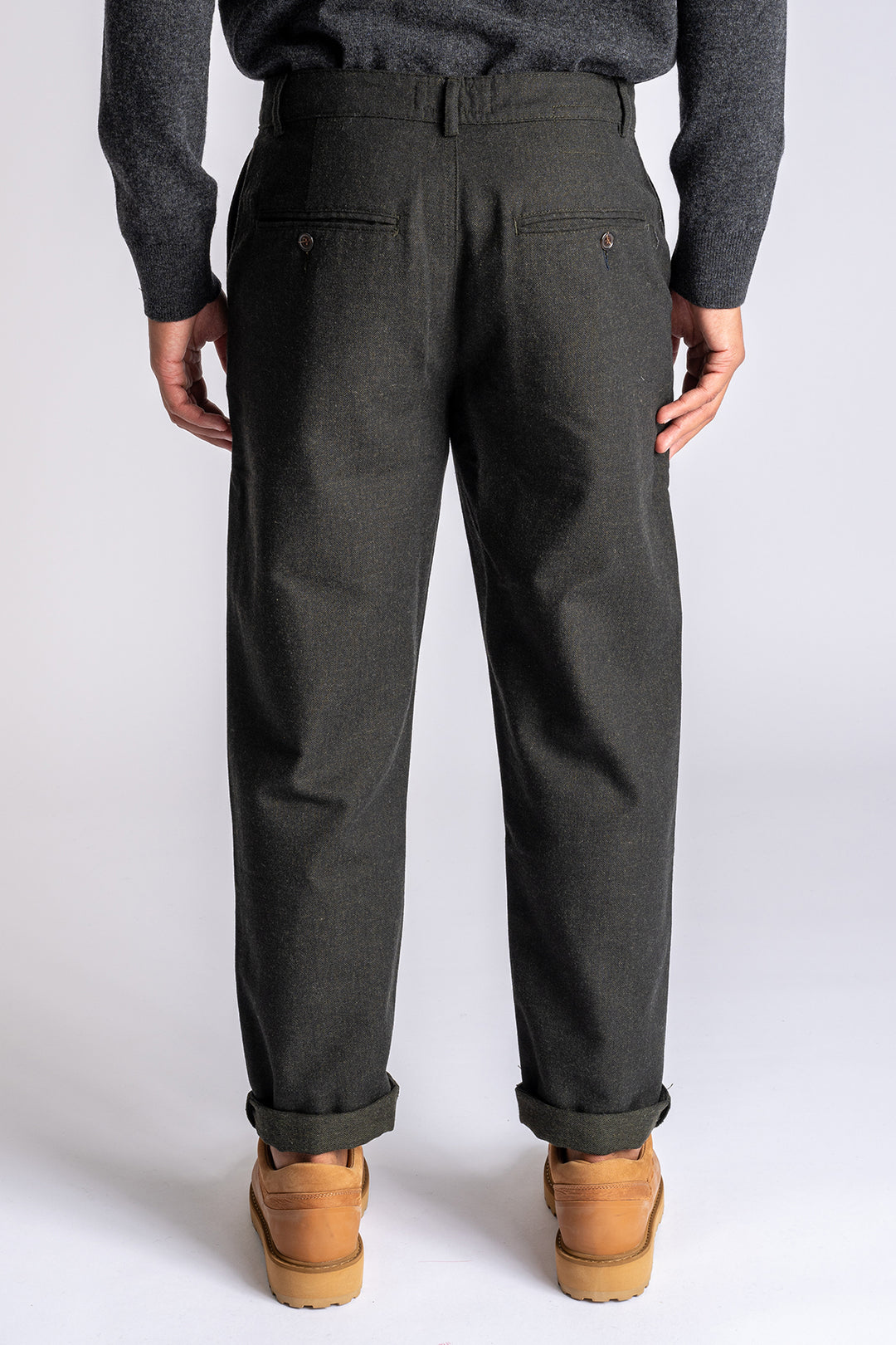 Military Wool Chinos Olive