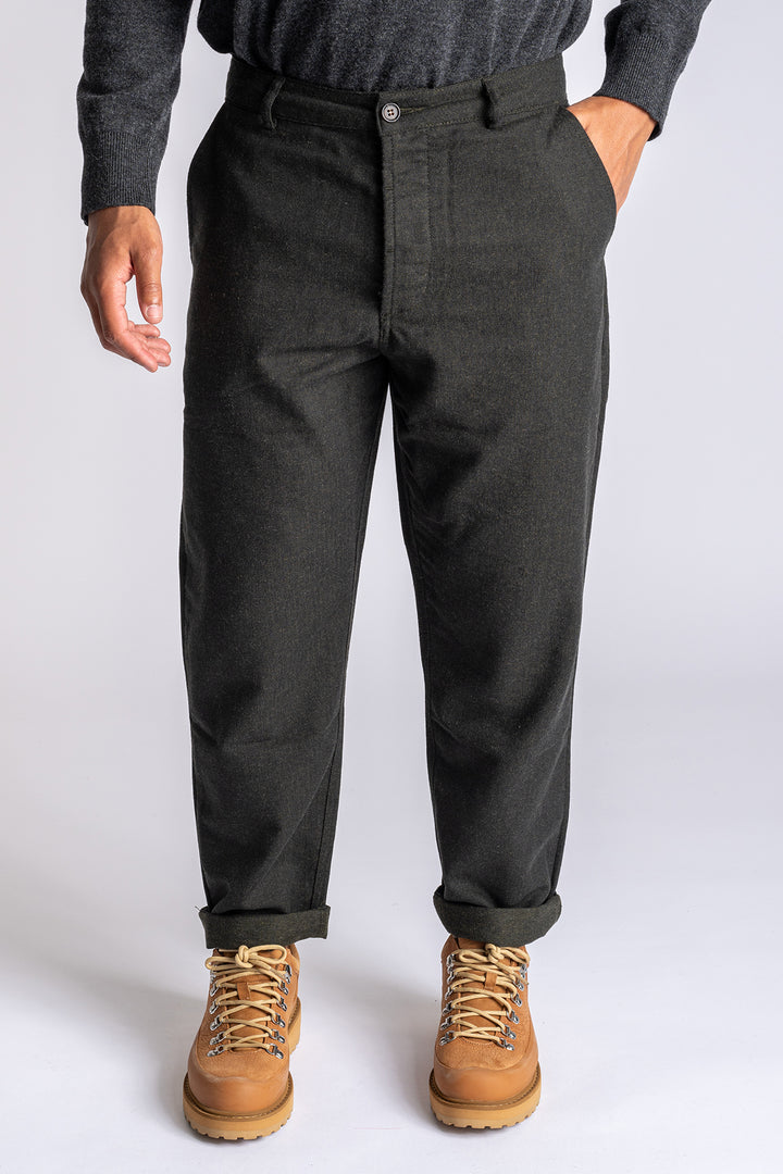 Military Wool Chinos Olive