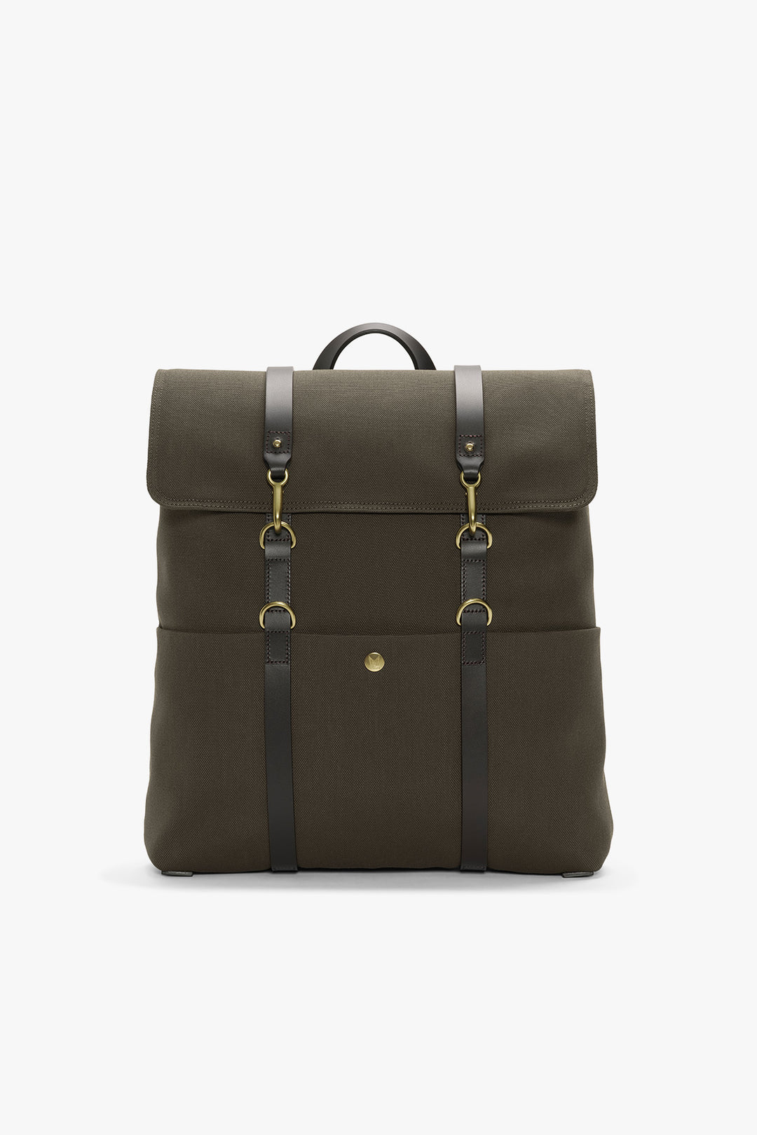 M/S BACKPACK ARMY/DARK BROWN – MISMO, framifrån