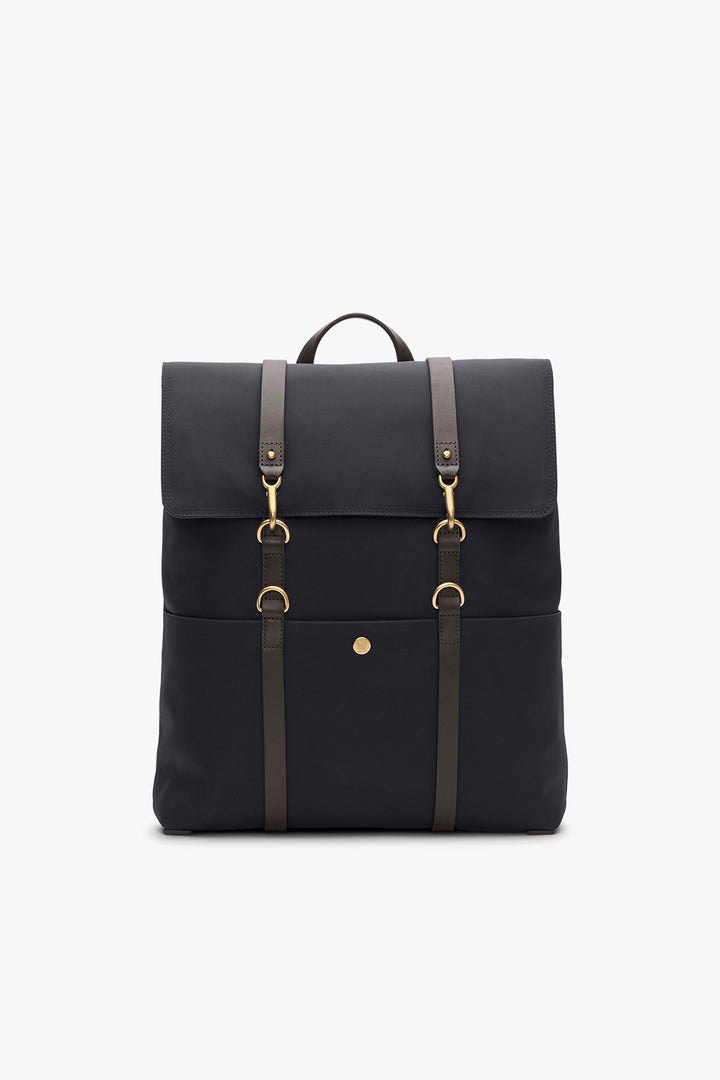 M/S BACKPACK NAVY/DARK BROWN – MISMO, framifrån