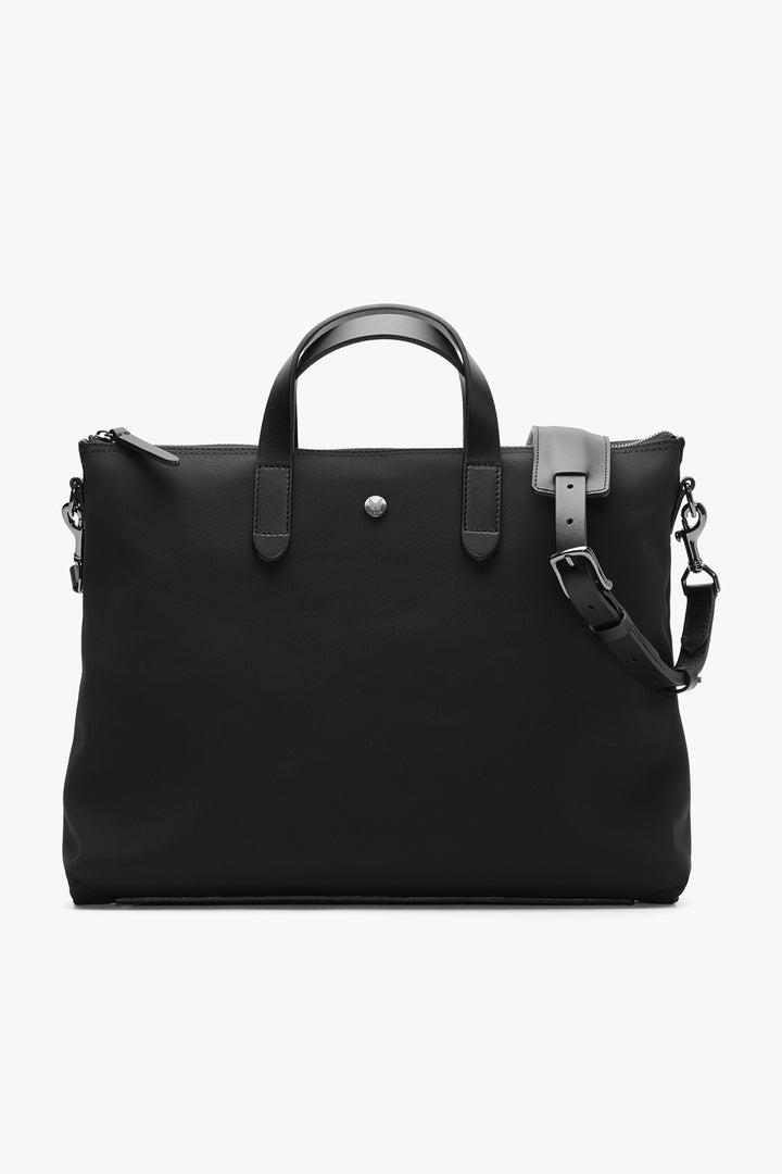 MS BRIEF ECLIPSE BLACK/BLACK – MISMO, framifrån med axelrem