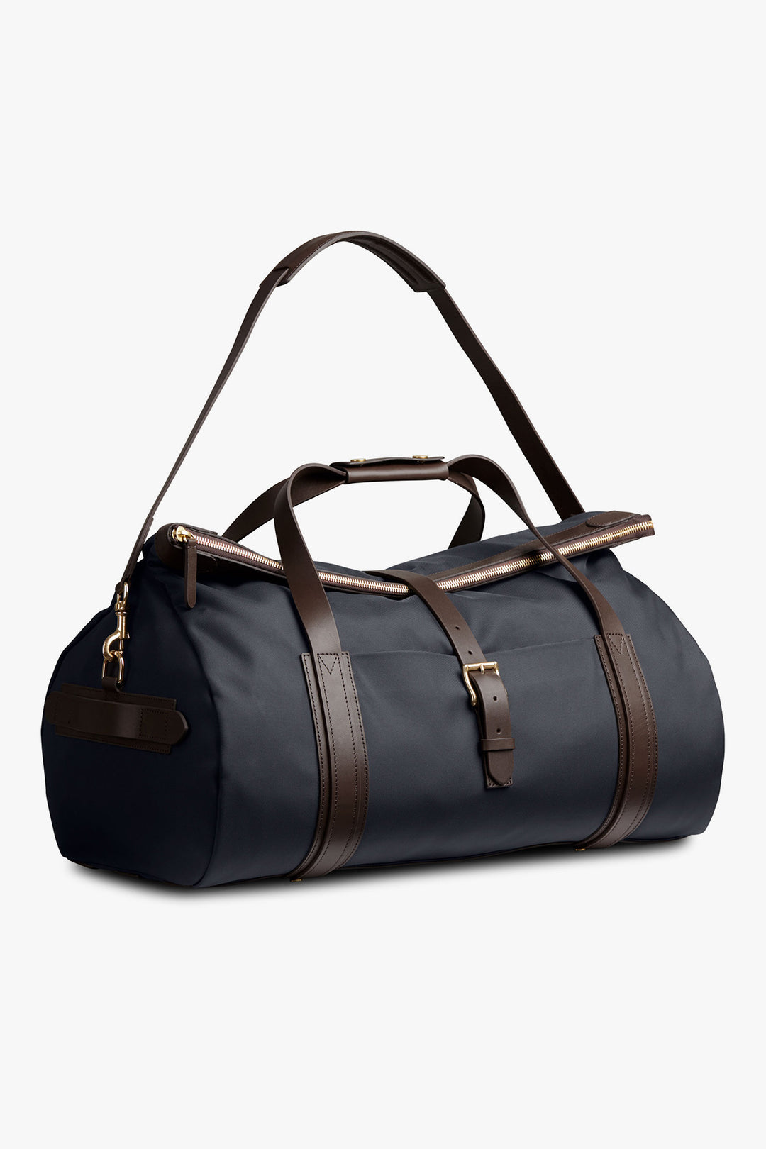 MS EXPLORER Navy/Dark Brown – MISMO, snett framifrån med axelrem