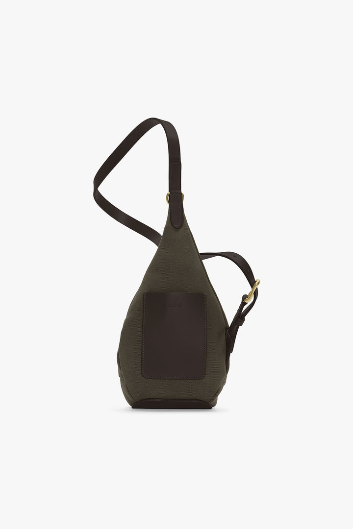 MS DROP BAG Army/Dark Brown – MISMO, baksida