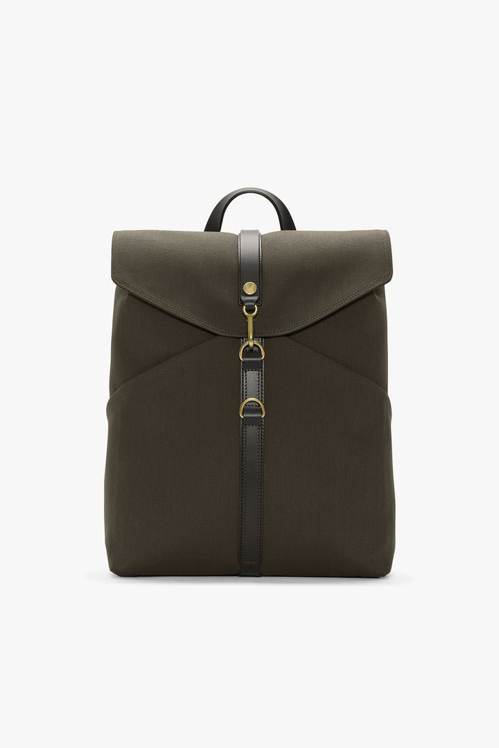 MS RUCKSACK ARMY/DARK BROWN – MISMO, framifrån