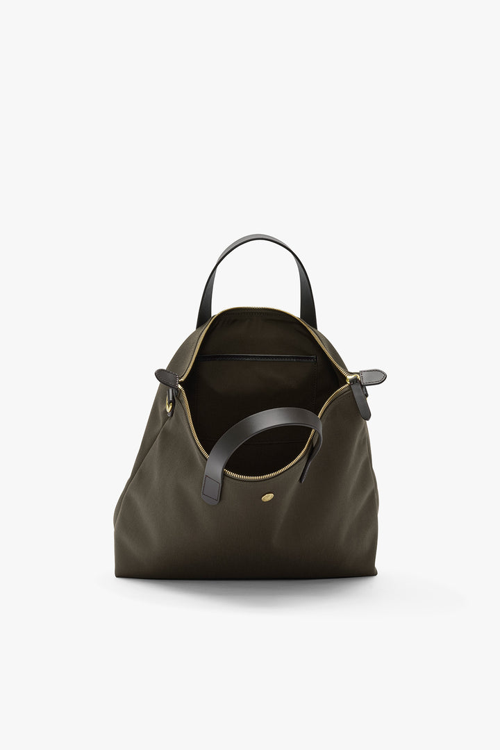 MS SHOPPER ARMY/DARK BROWN – MISMO, öppen, invändigt