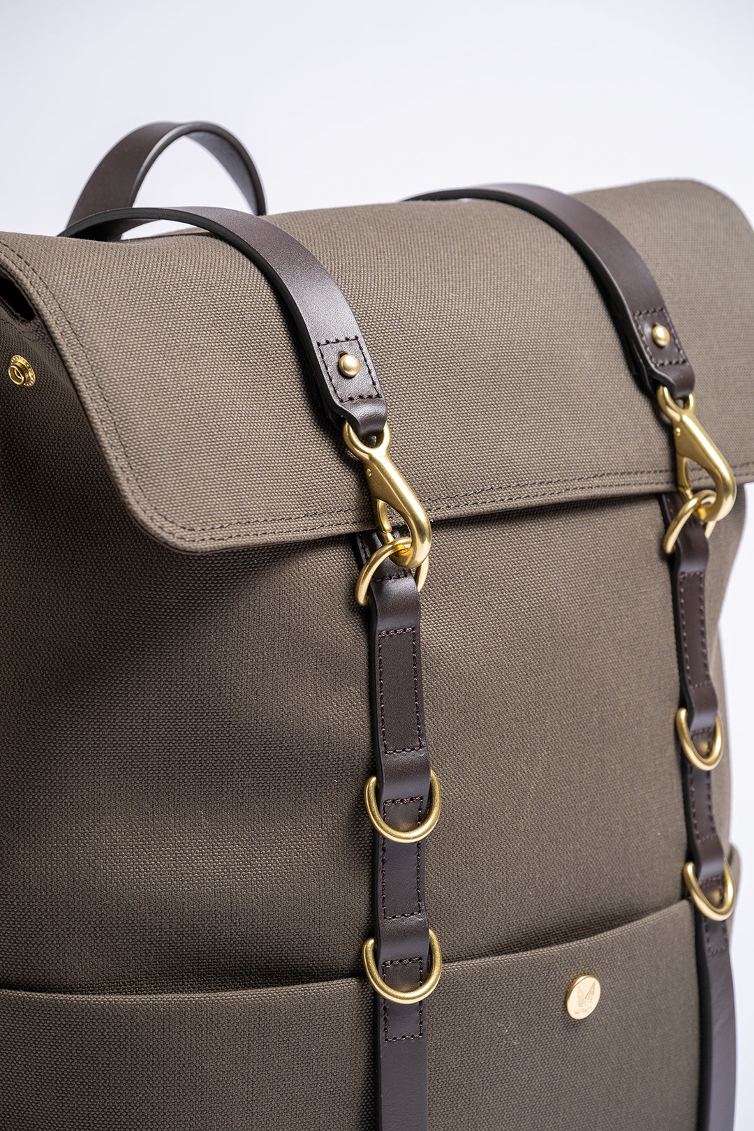 M/S BACKPACK ARMY/DARK BROWN