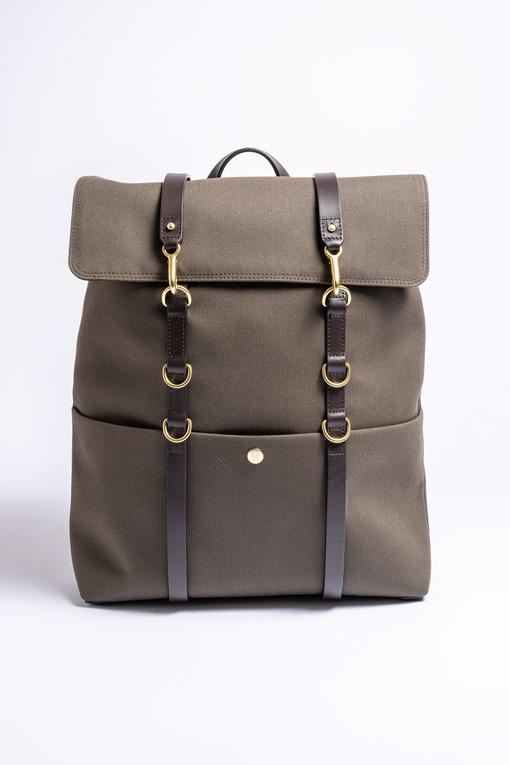 M/S BACKPACK ARMY/DARK BROWN