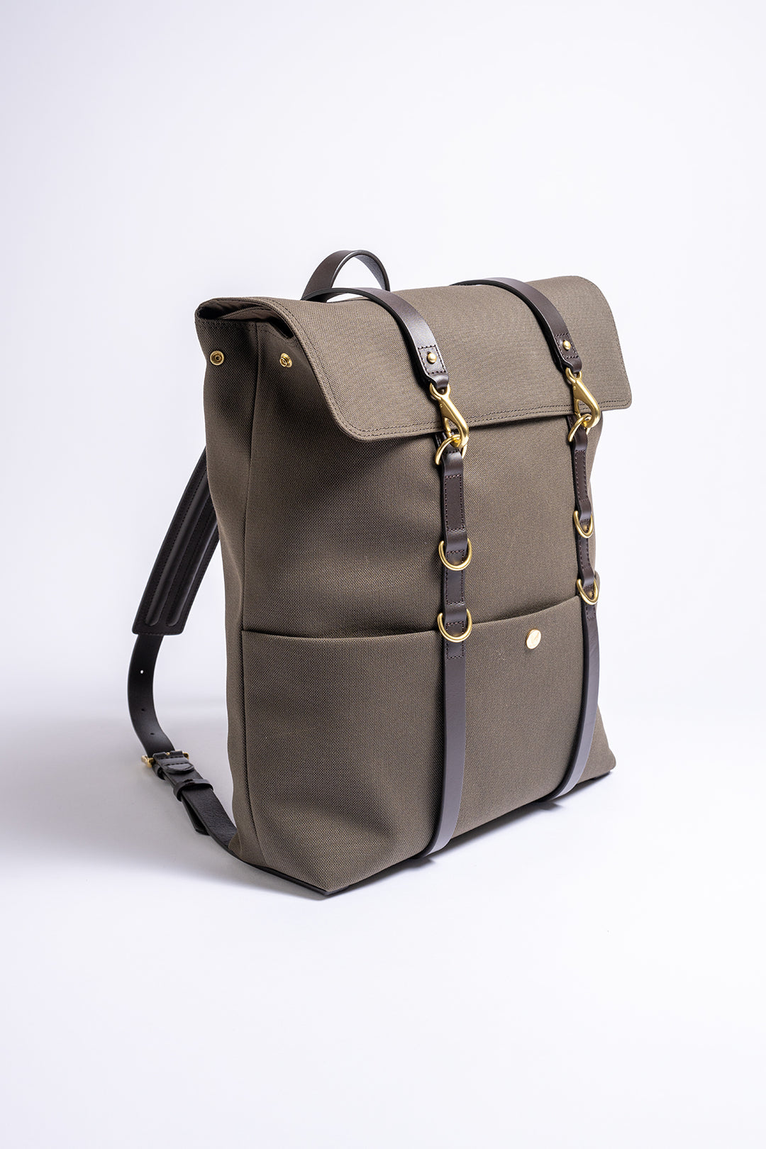 M/S BACKPACK ARMY/DARK BROWN