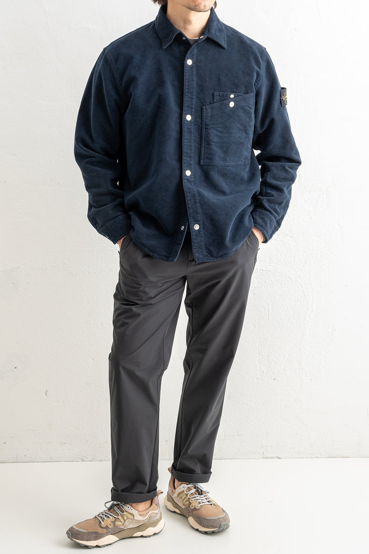 Moleskin-TC Organic Cotton Overshirt 1200019 Navy Blue