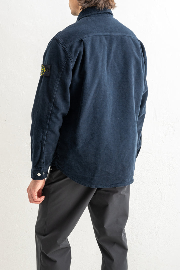 Moleskin-TC Organic Cotton Overshirt 1200019 Navy Blue