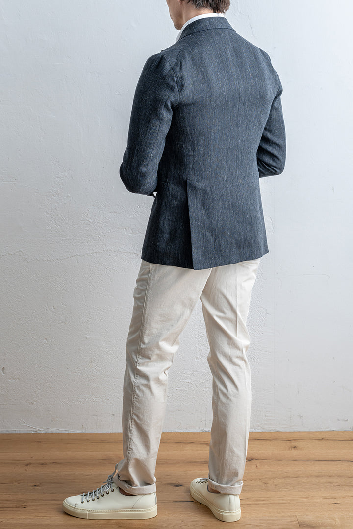 Montecarlo Db Linen Wool Blazer Black