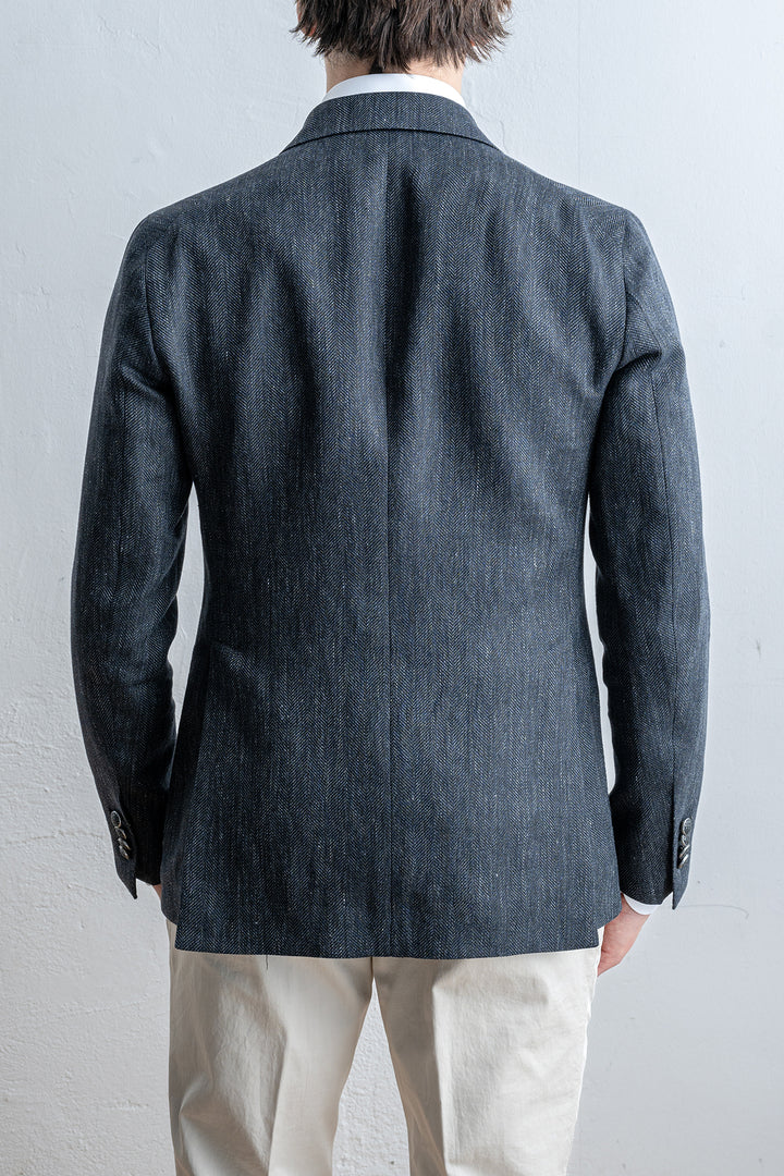Montecarlo Db Linen Wool Blazer Black