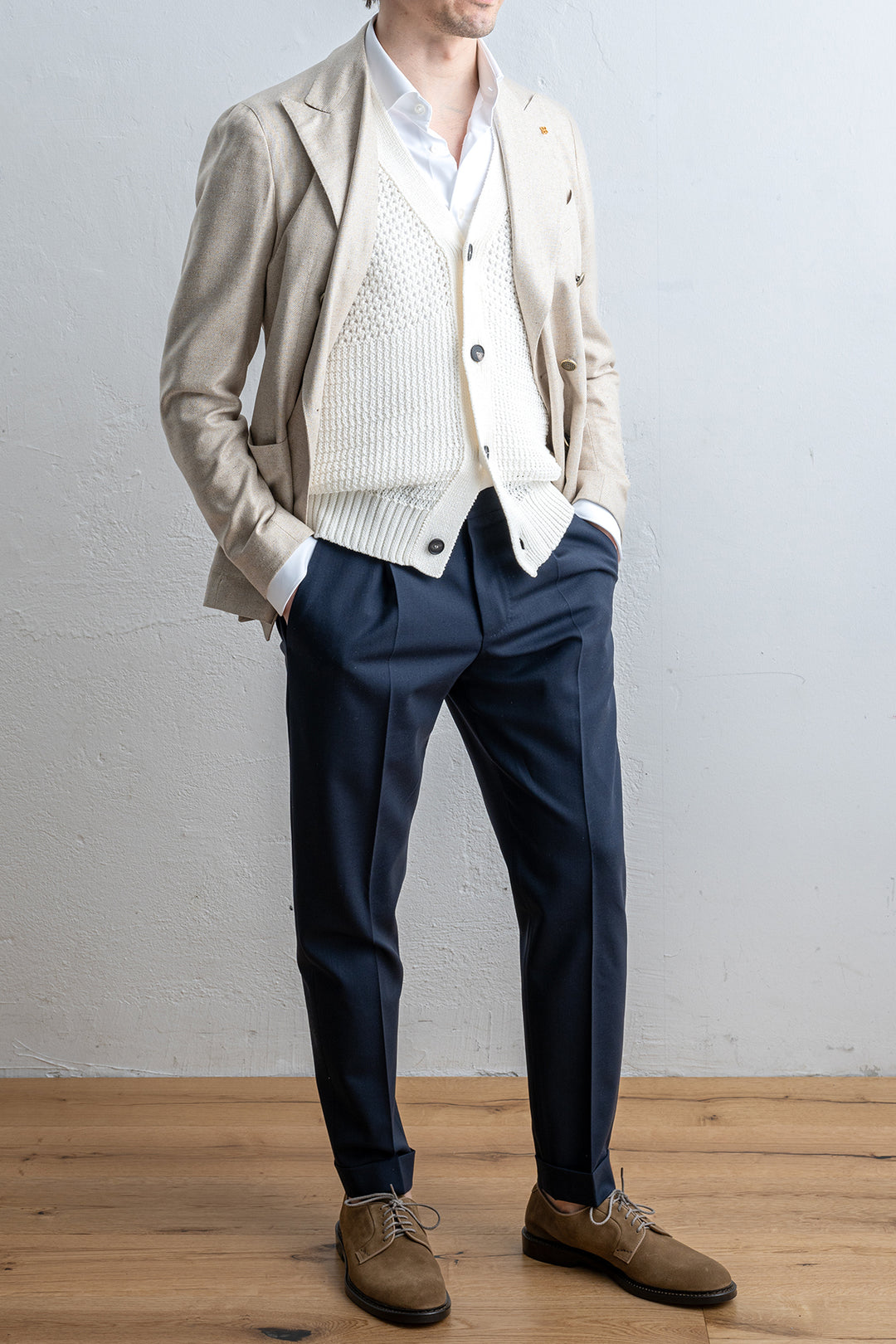 Montecarlo Db Silk Blazer SAND