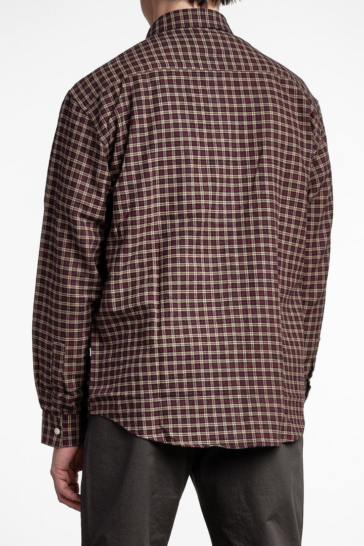 Deon 5465 Flannel Shirt Bordeaux Check – NN07, från sidan
