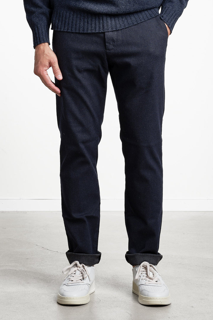 Theo 1067 Melange Trouser Deep Navy