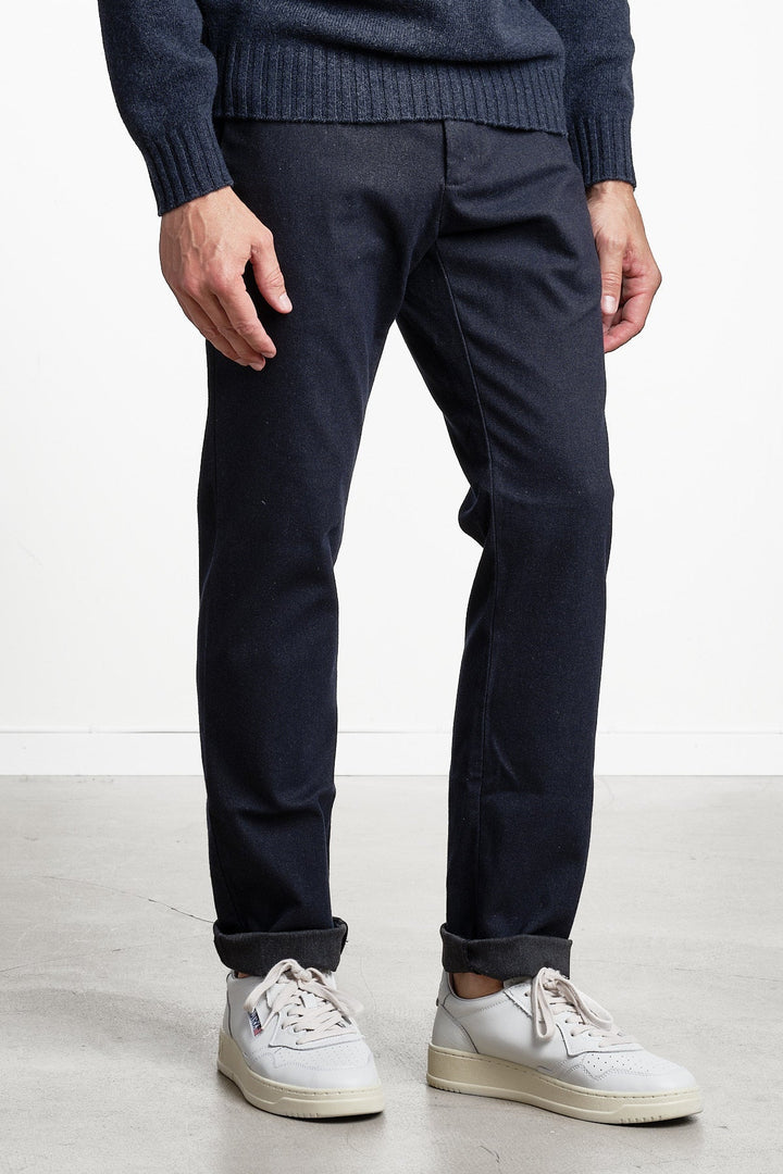 Theo 1067 Melange Trouser Deep Navy