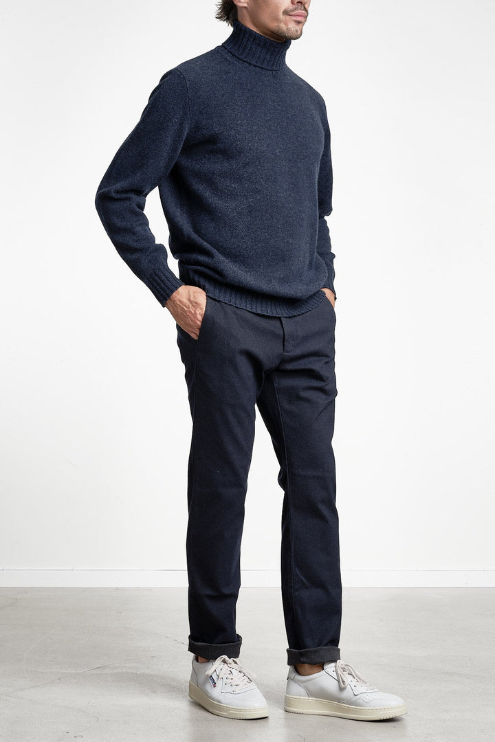 Theo 1067 Melange Trouser Deep Navy