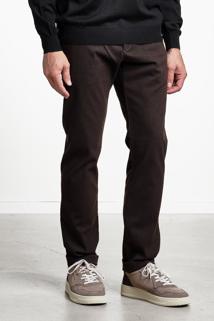 Theo 1067 Melange Trouser Deep Truffle
