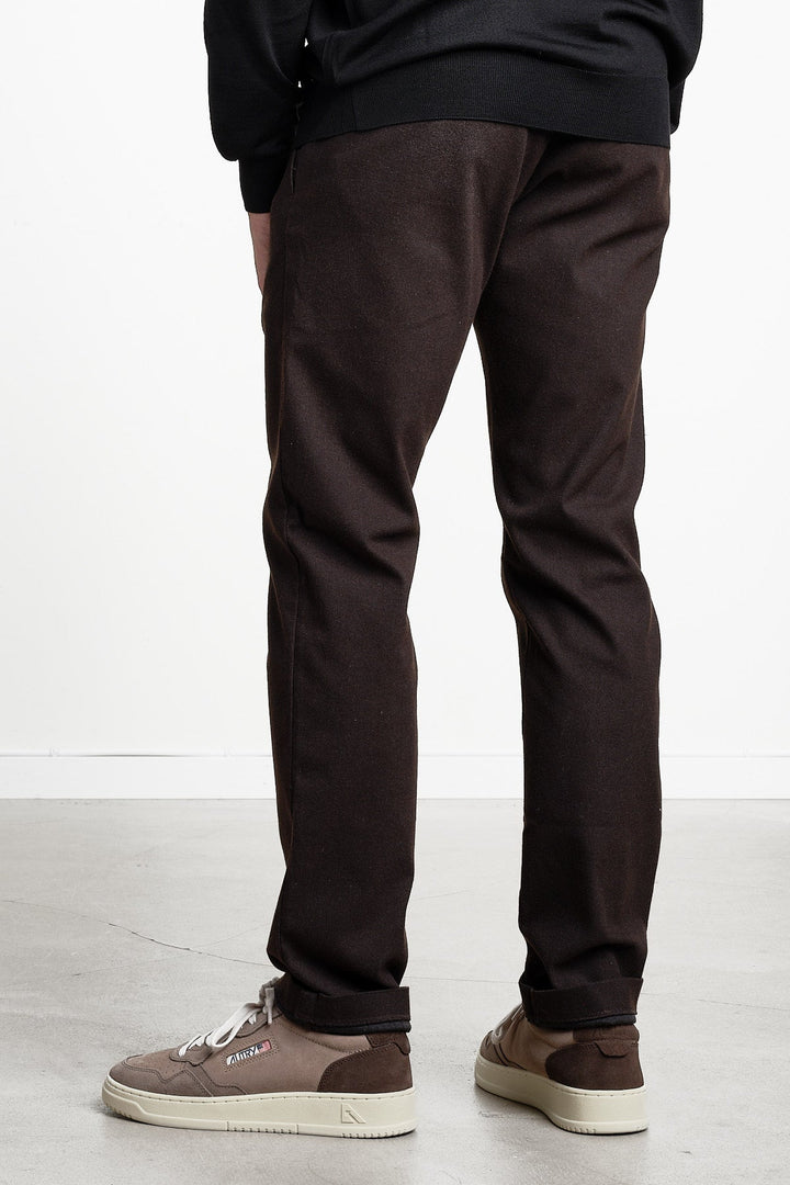 Theo 1067 Melange Trouser Deep Truffle