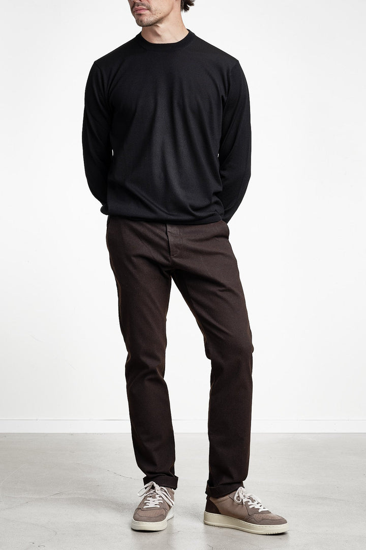 Theo 1067 Melange Trouser Deep Truffle