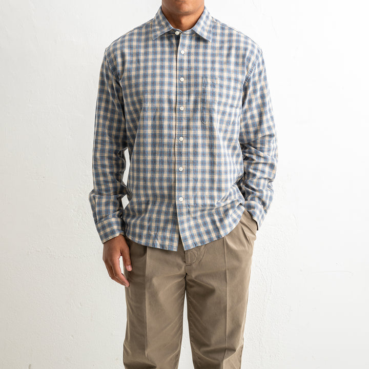 Deon 5465 Flannel Shirt Blue Check