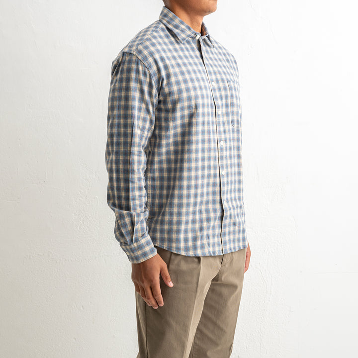Deon 5465 Flannel Shirt Blue Check