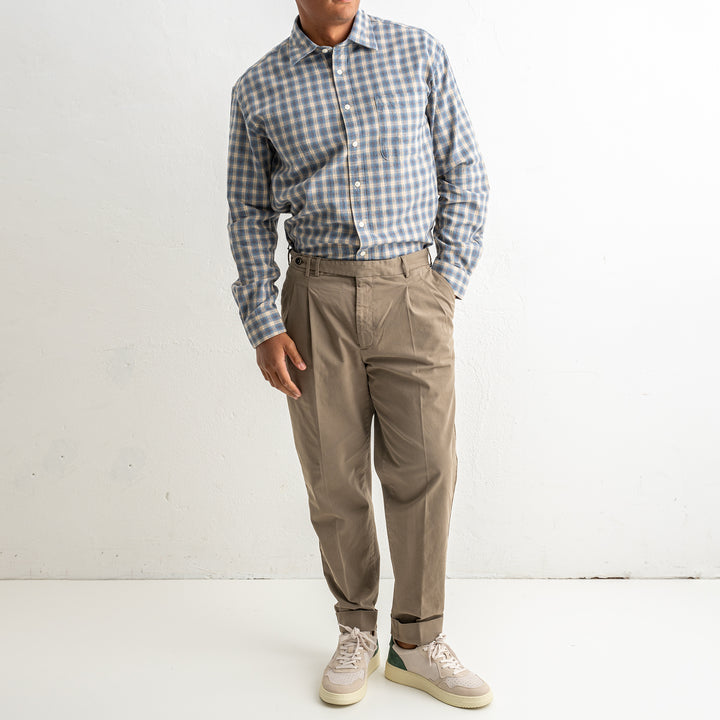 Deon 5465 Flannel Shirt Blue Check