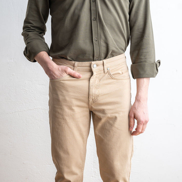 Jeans beige med stretch från NN. 0