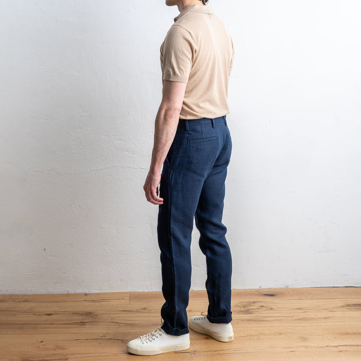 Theo Linen 1454 Navy Blue