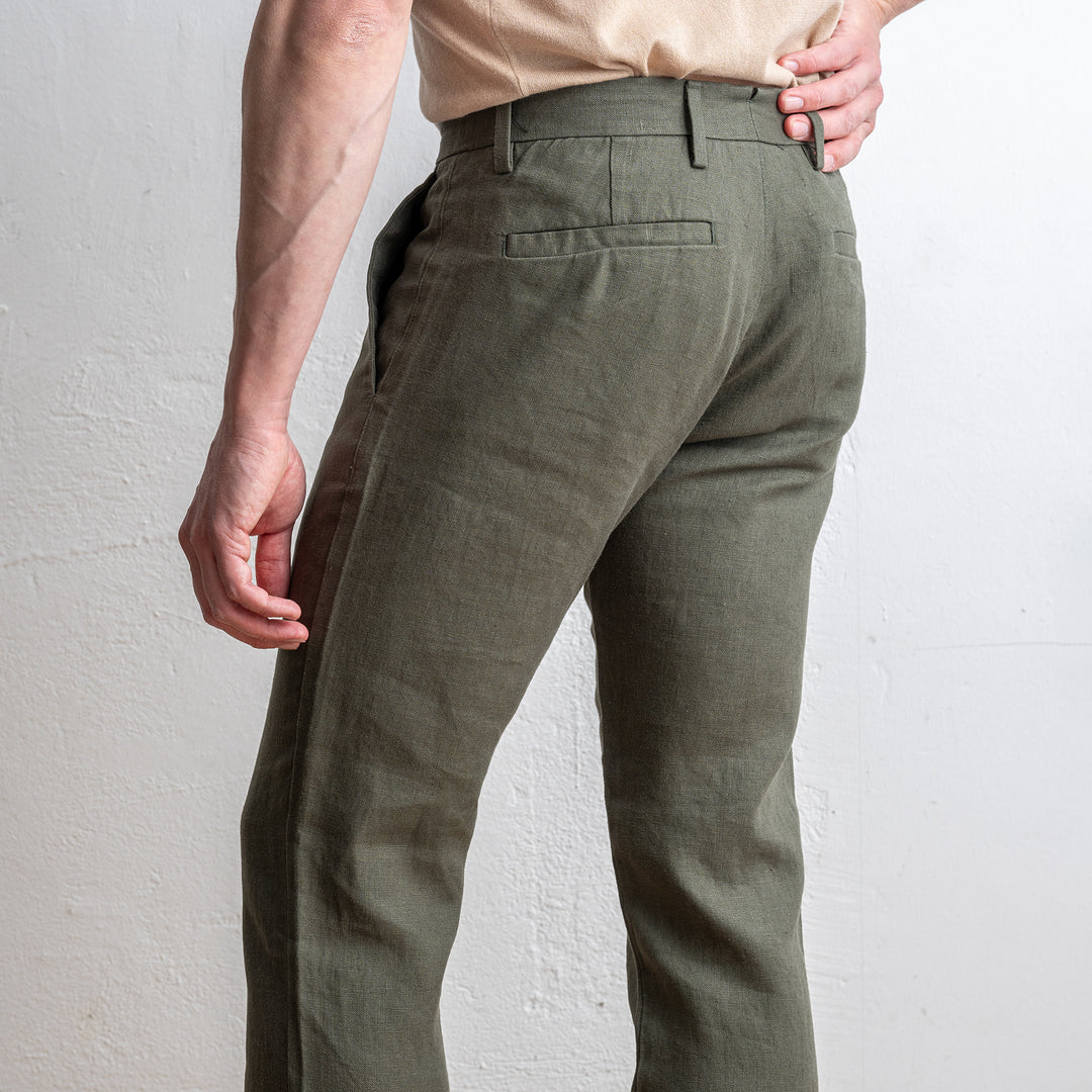 Theo Linen 1454 Croc Green