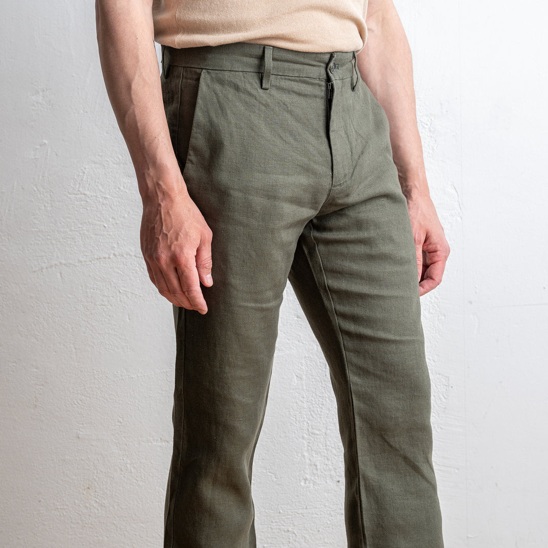 Theo Linen 1454 Croc Green