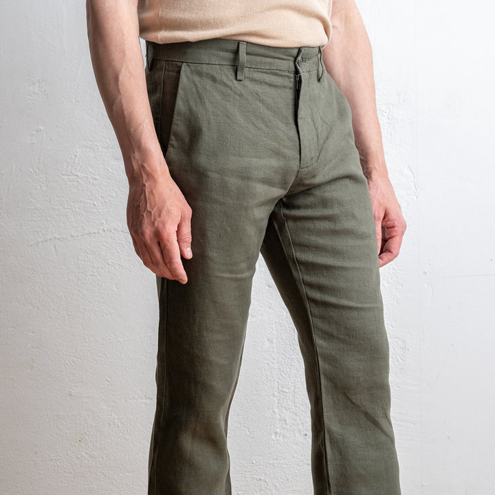 Theo Linen 1454 Croc Green