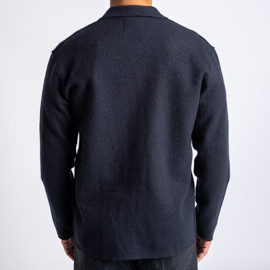 JONAS BOILED WOOL OVERSHIRT Navy