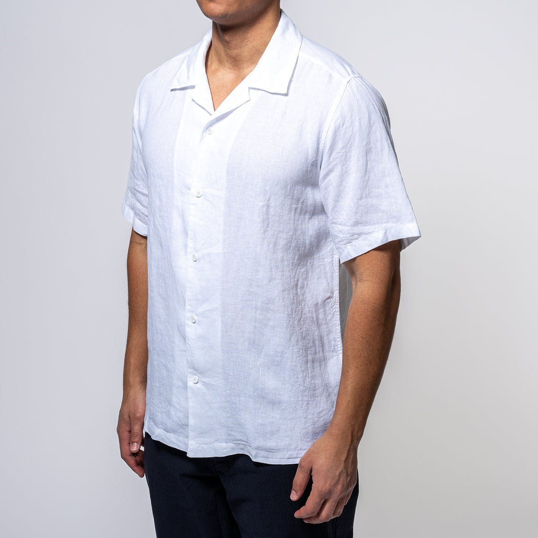 Julio Ss Linen Shirt White