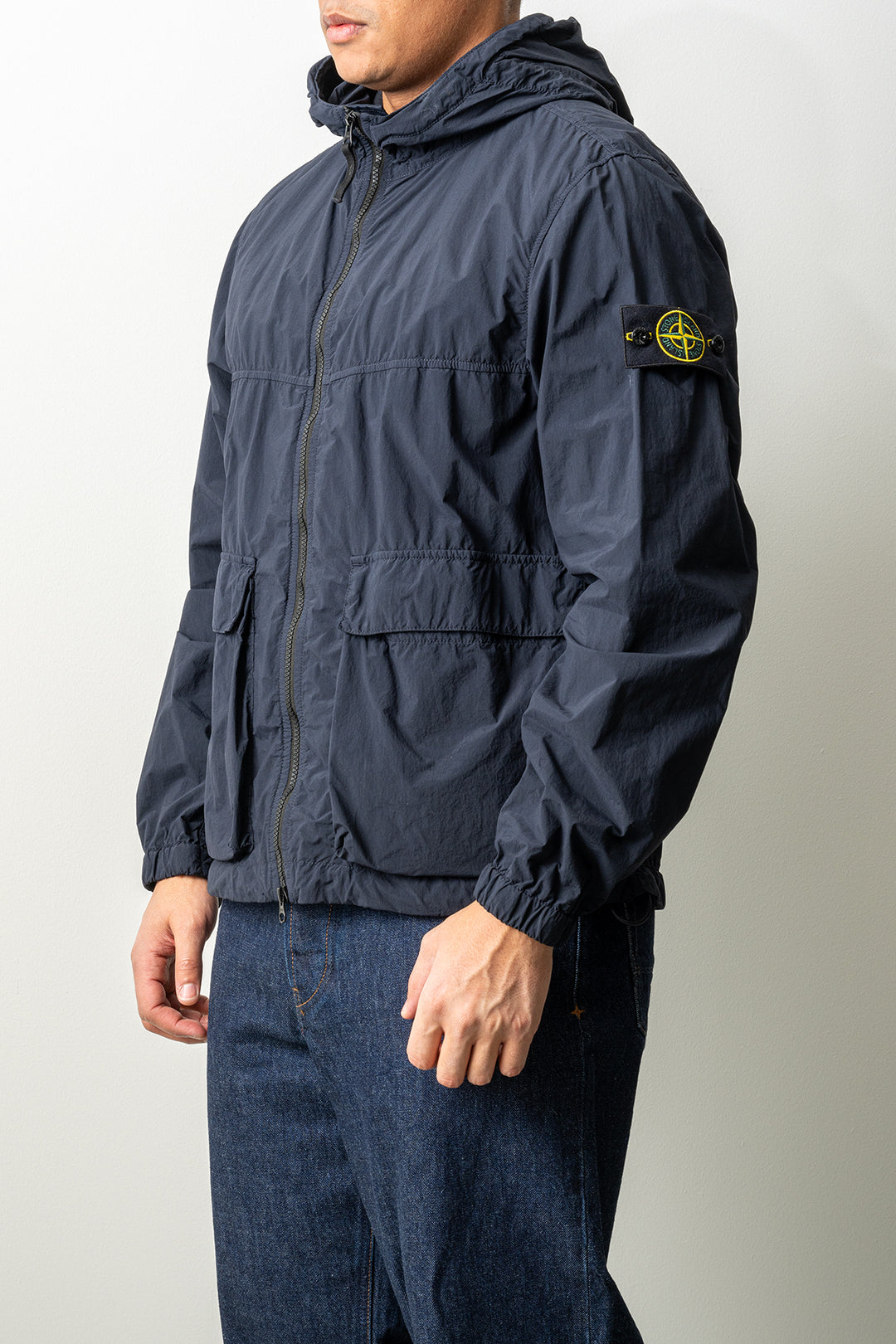 Nylon Smerigliato-TC Recycled Short Parka 4100112 Navy Blue