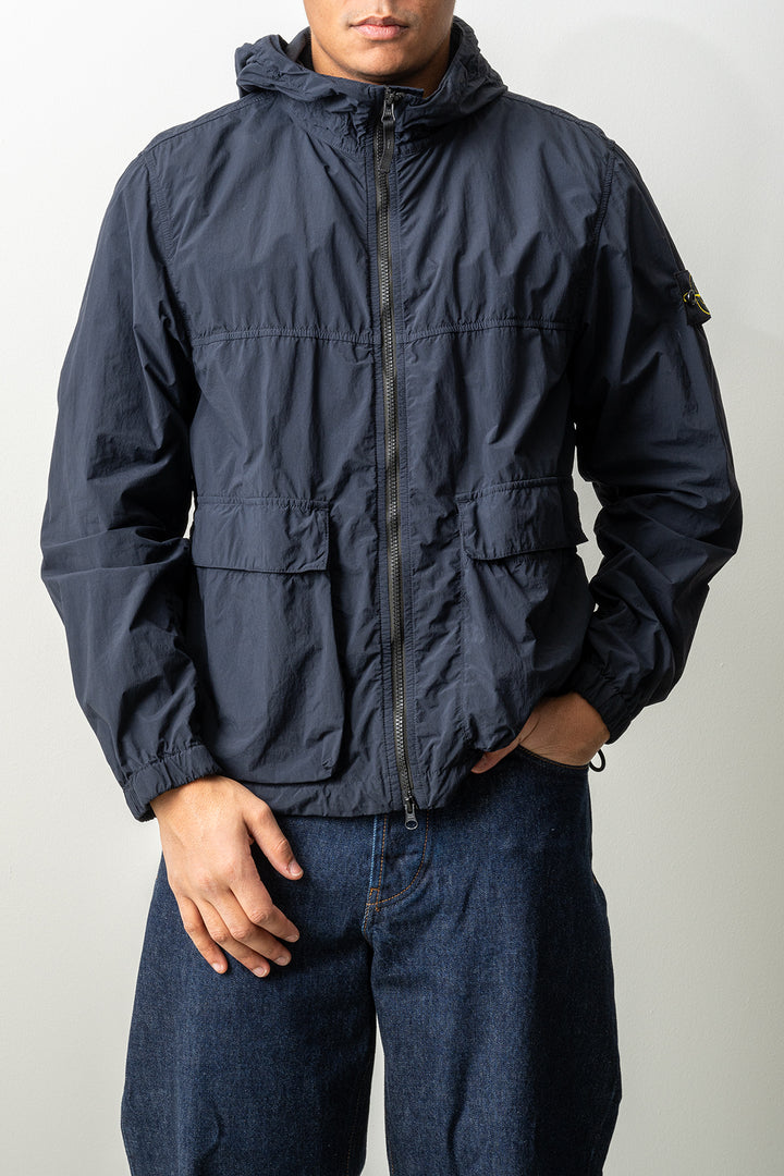 Nylon Smerigliato-TC Recycled Short Parka 4100112 Navy Blue