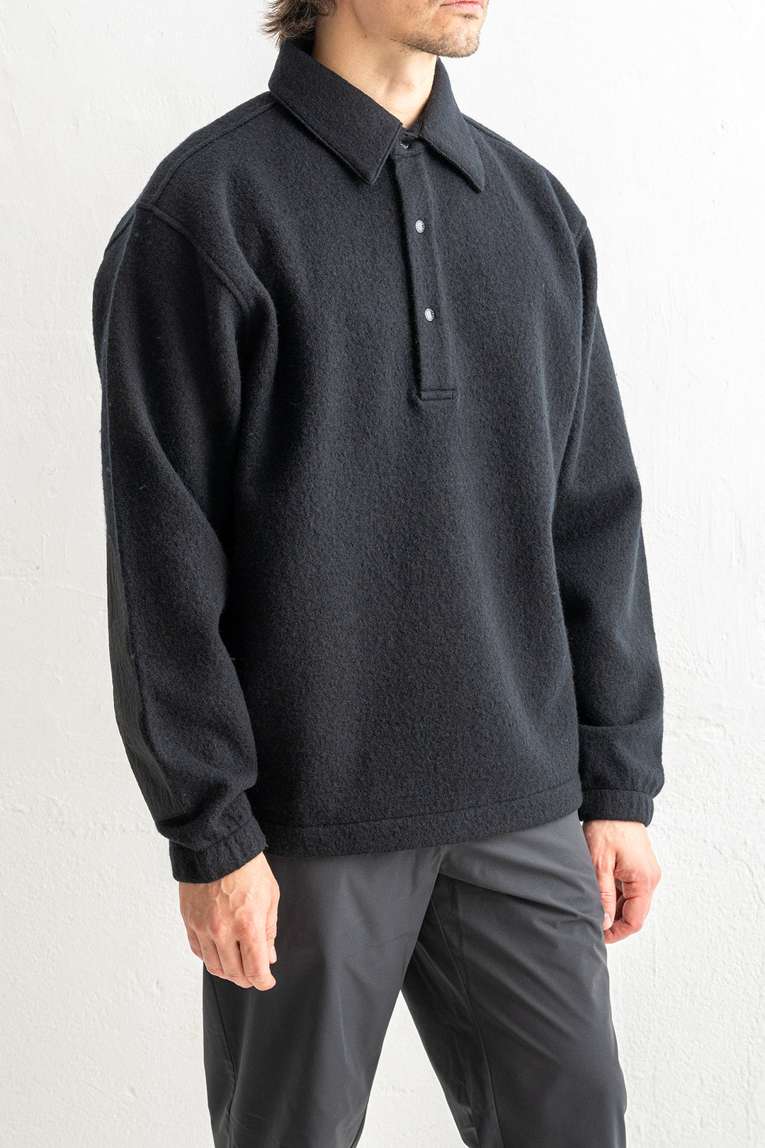Oakdale Boiled Wool Shirt Black