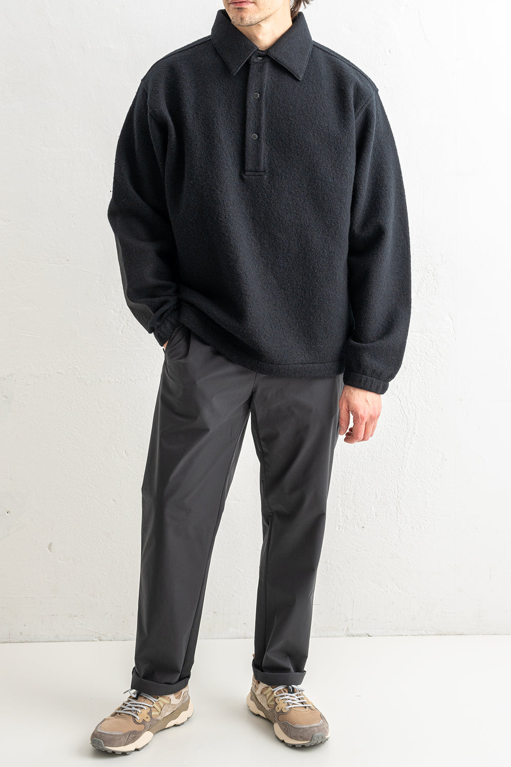 Oakdale Boiled Wool Shirt Black