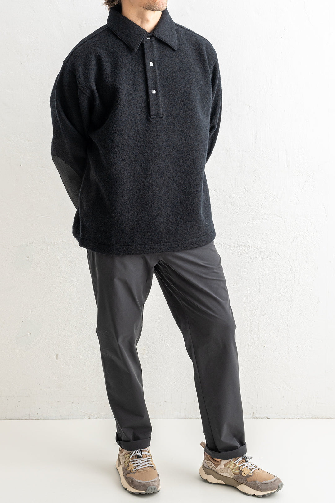 Oakdale Boiled Wool Shirt Black