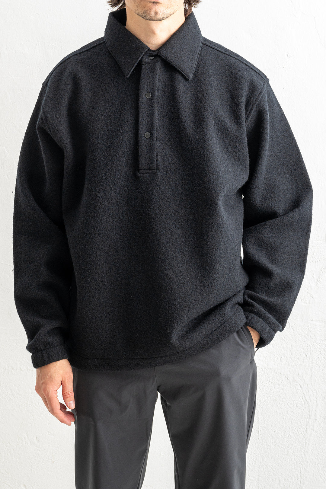 Oakdale Boiled Wool Shirt Black