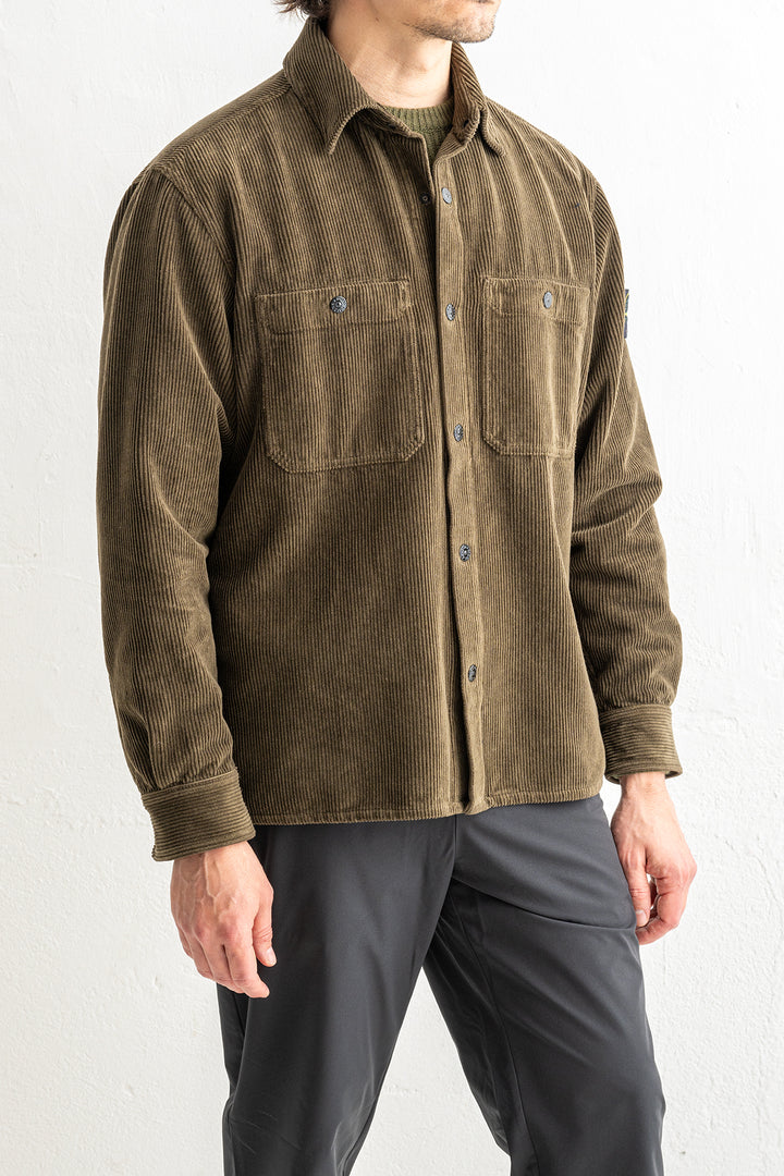 Organic Cotton Corduroy Overshirt 1200012 MILITARY GREEN