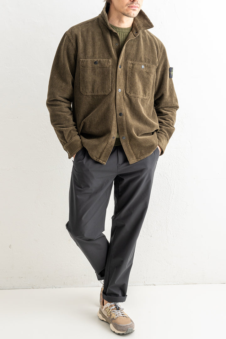 Organic Cotton Corduroy Overshirt 1200012 MILITARY GREEN