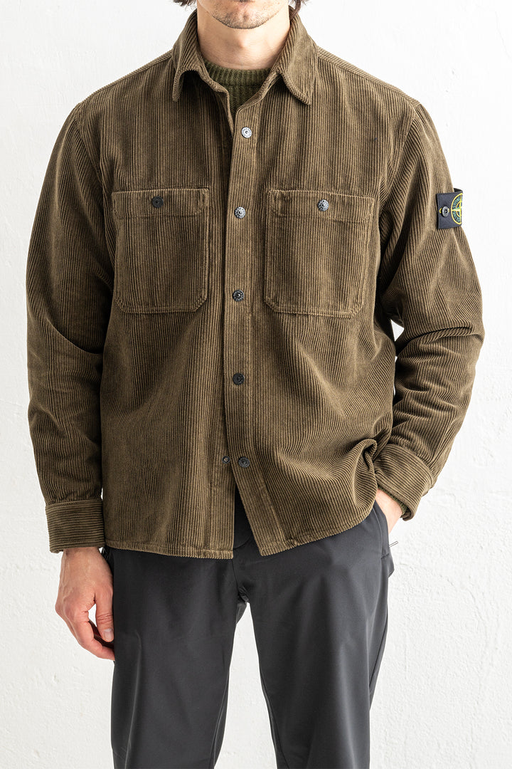 Organic Cotton Corduroy Overshirt 1200012 MILITARY GREEN