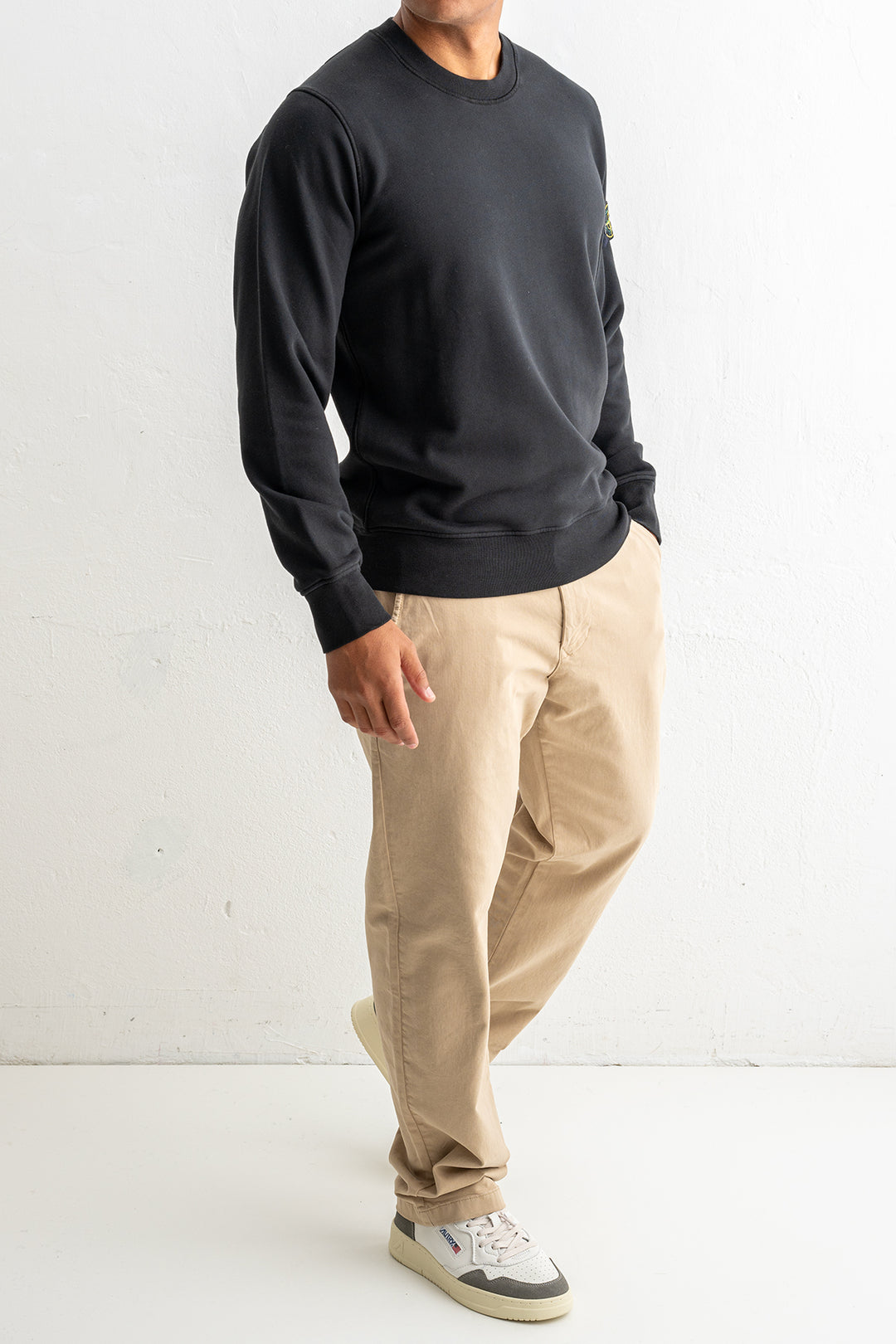 Organic Cotton Fleece Crewneck 6100060 Black