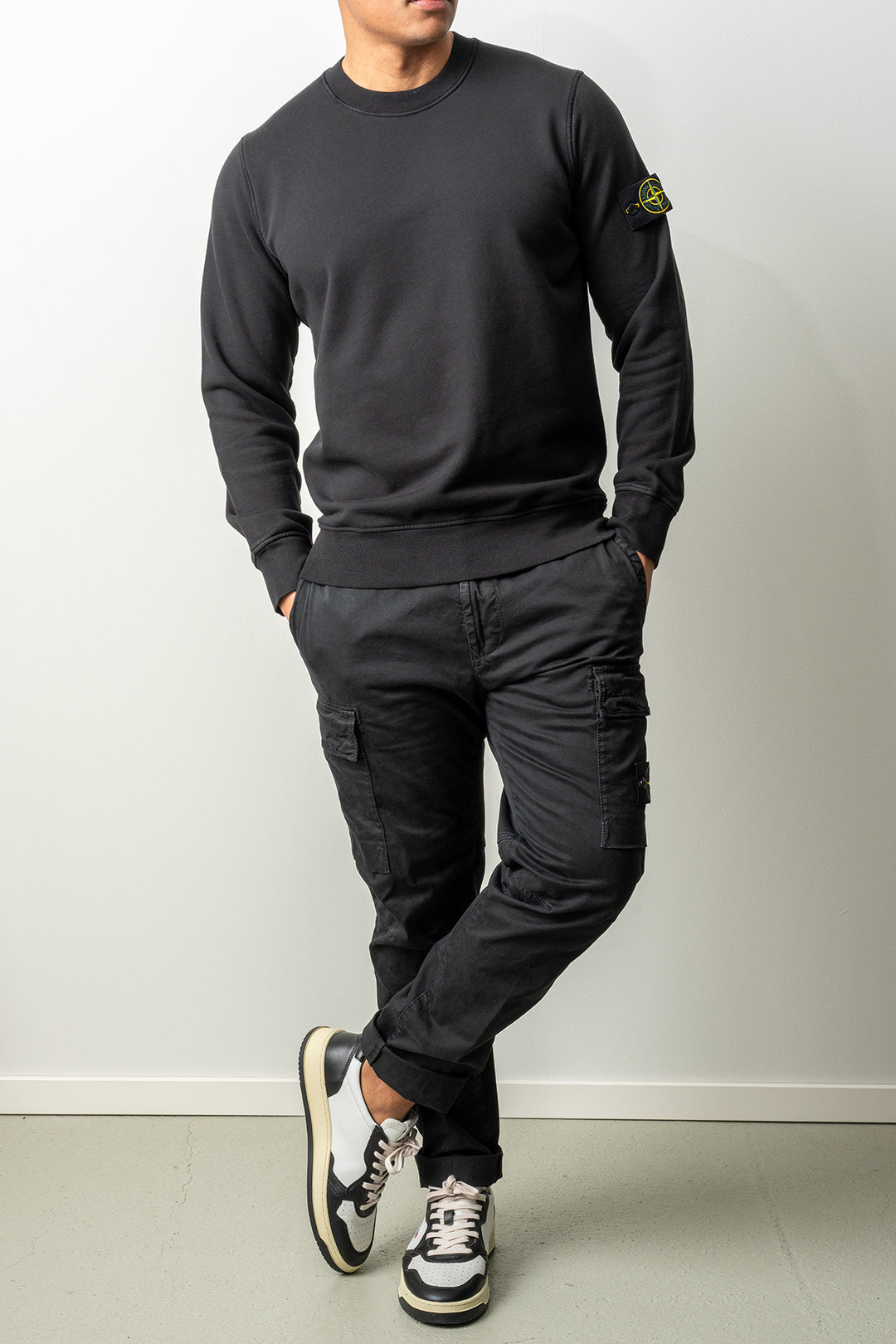 Organic Cotton Fleece Crewneck 6100060 Black