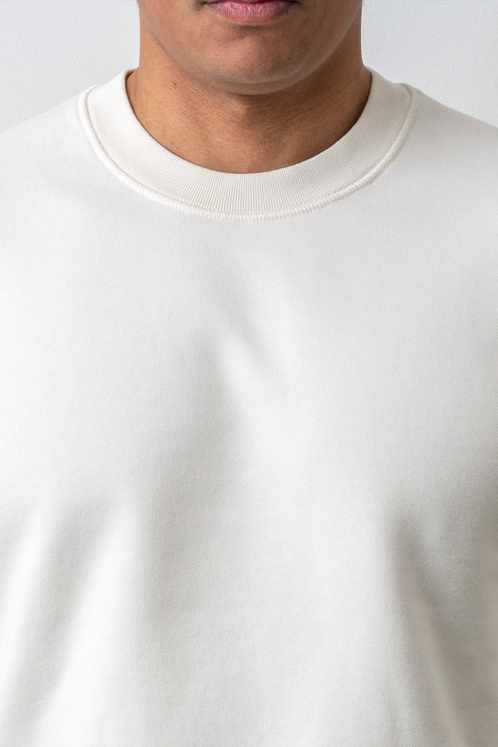 Organic Cotton Fleece Crewneck 6100060 IVORY